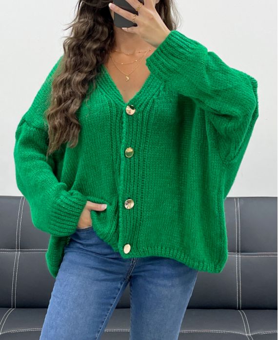 Gilet oversize vert